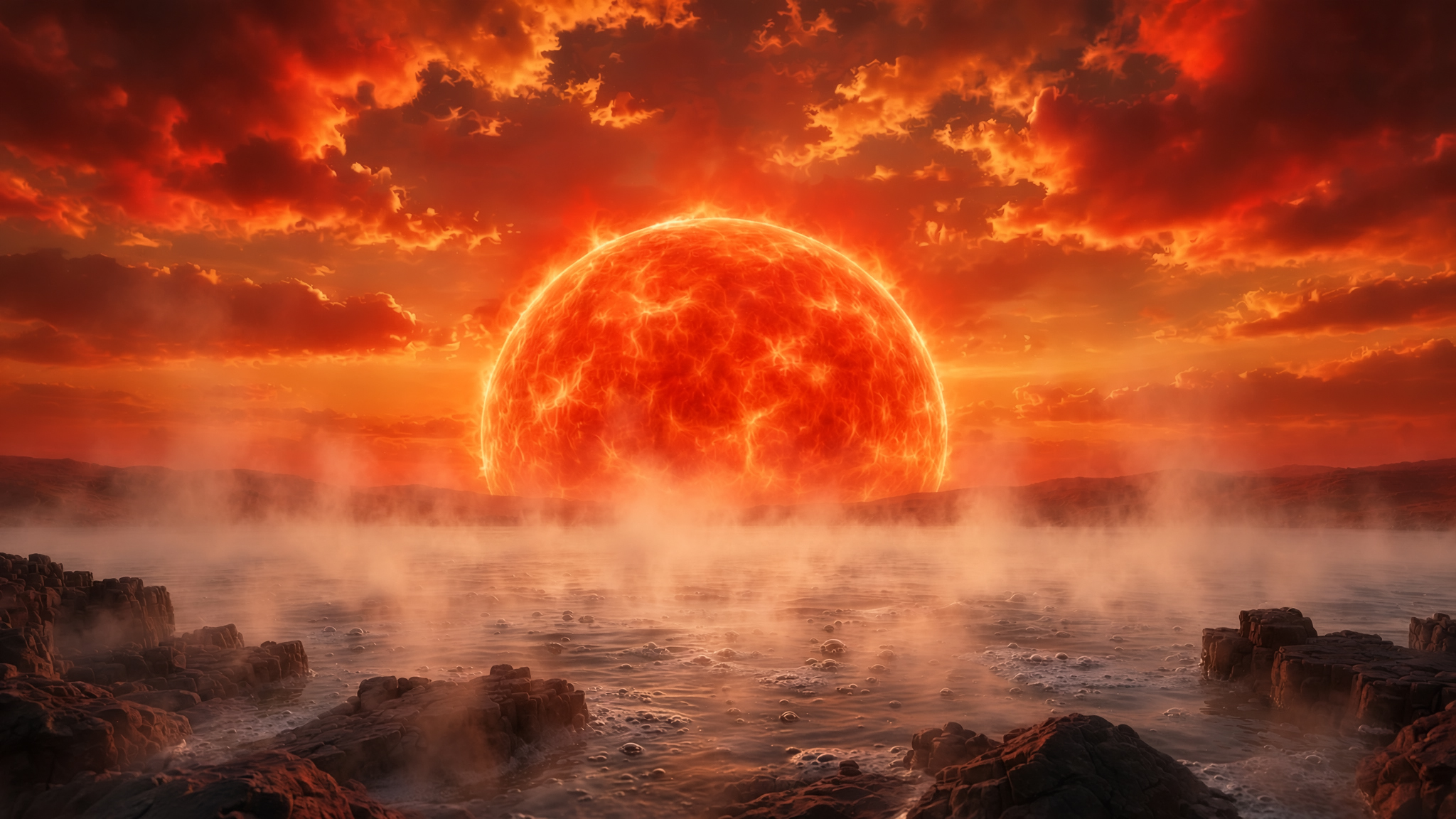 Le Soleil Gonflé - La Mer qui s'Évapore