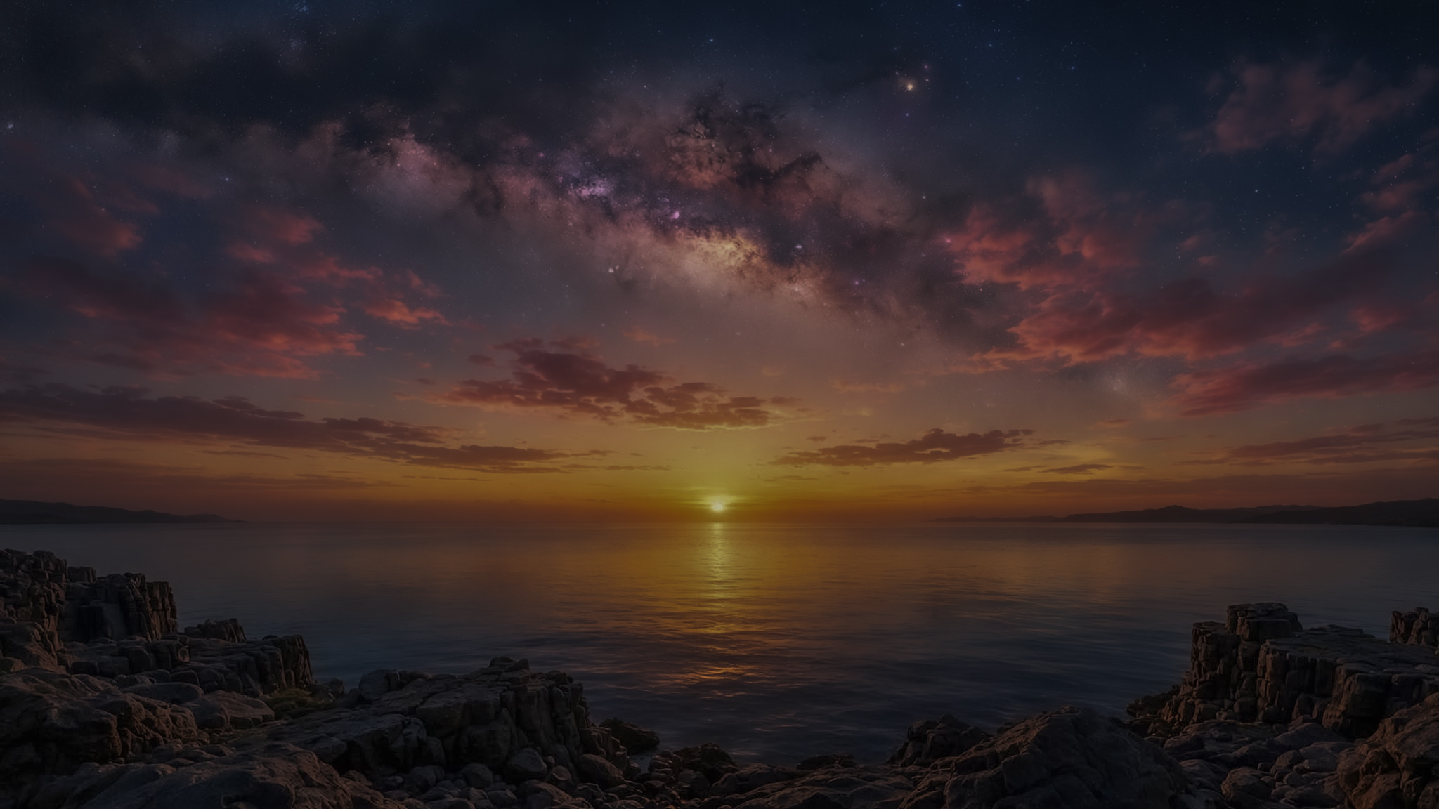 La Terre Enfin Apaisée - Premiers Reliefs et Premier Coucher de Soleil