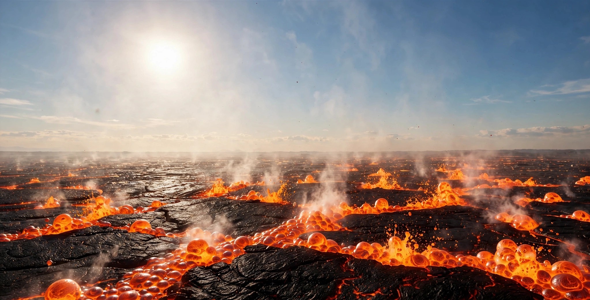 OCÉAN DE LAVE BOUILLONNANT - Terre primitive