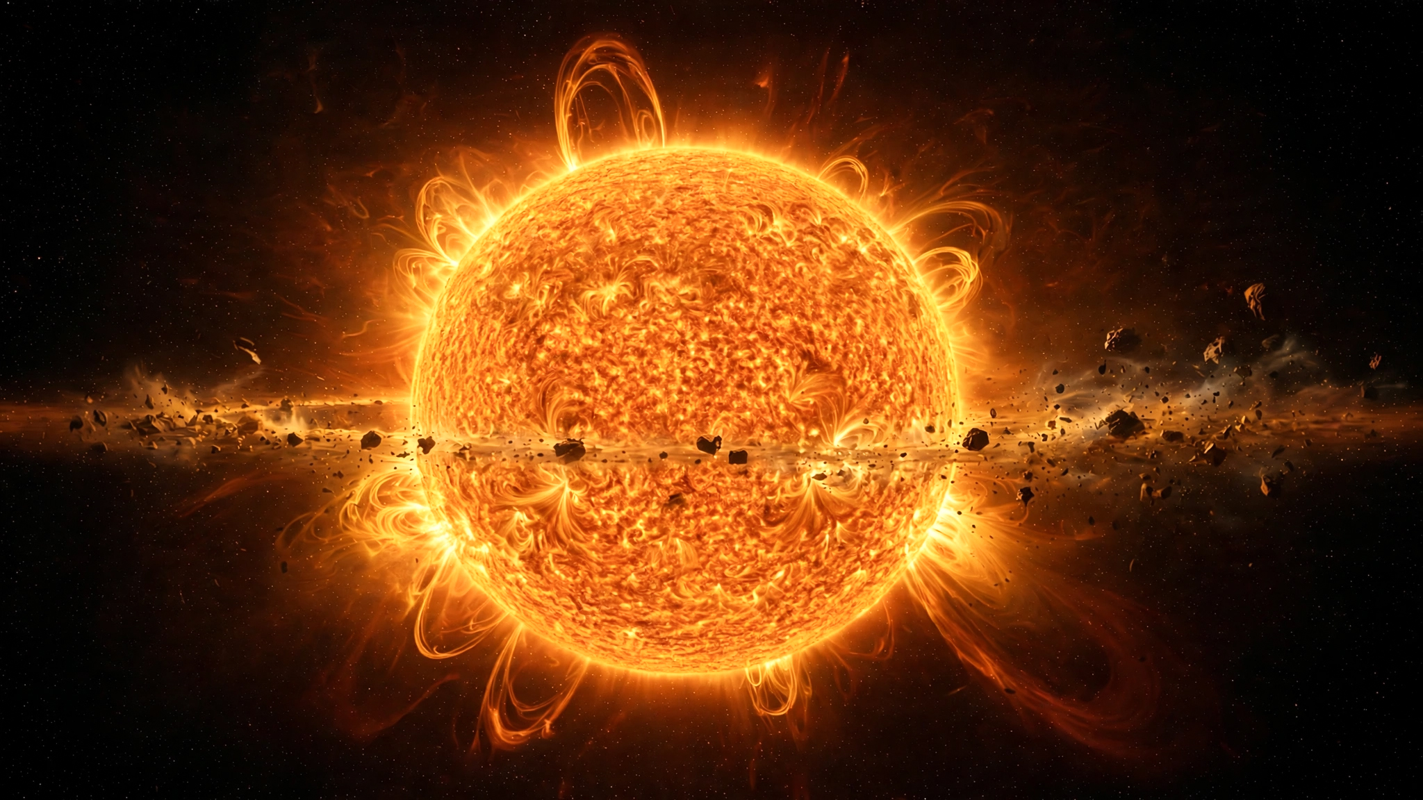 Le Soleil en Fin de Vie - Coloration Dorée et Granulation Explosive